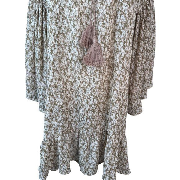 2/$30 Storia Small Floral Tassel Tie Boho Dress Small 100% Polyester - Picture 6 of 16
